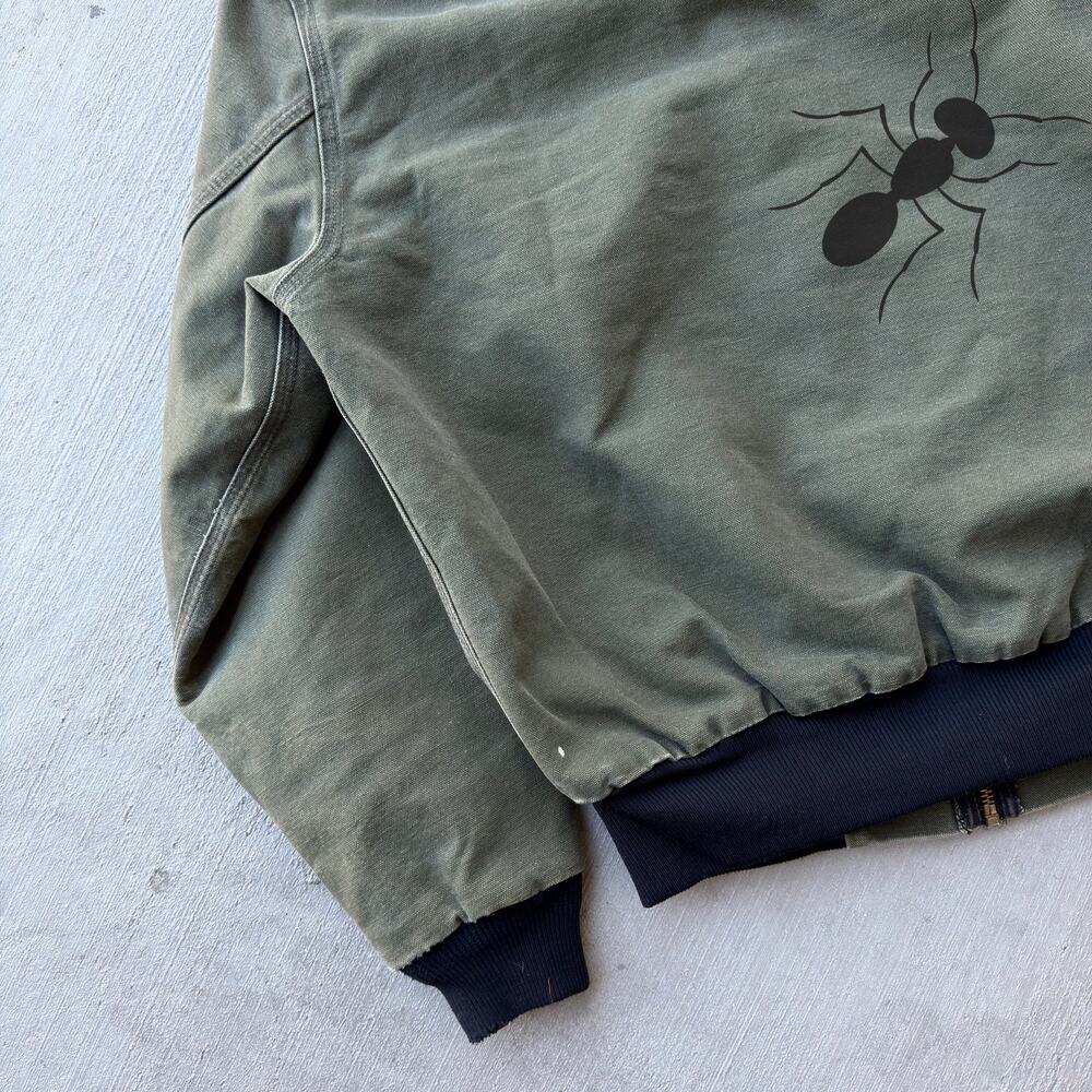 Vintage Carhartt green hooded active work wear jacket - Picture 7 of 8